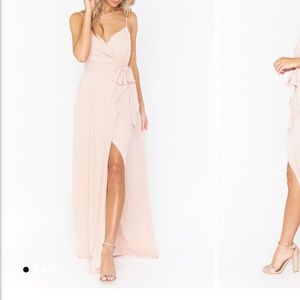 Mumu bridemaid dress. Dusty blush color. 2 sizes available: XS and Small